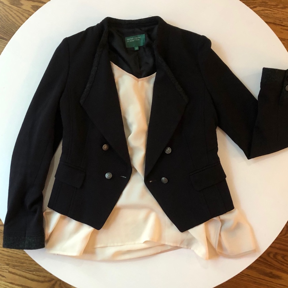 Benetton Cropped Blazer